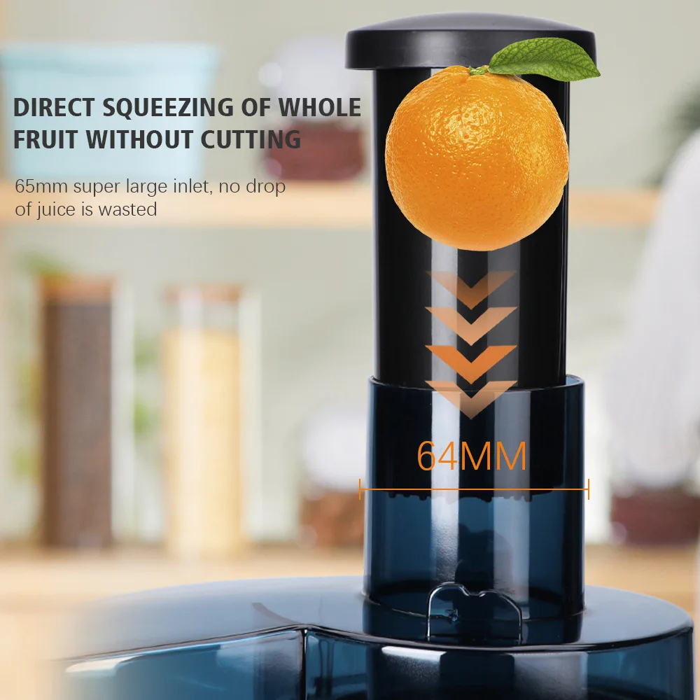RAF Large Diameter Automatic Electric Juicer Household Stainless Steel Juicer Slag Juice Separation Exclusive for US/Europe