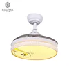 HAILUNNA Three-Color LED Light Source Lighting Retractable Folding Blades Ceiling Fan Light
