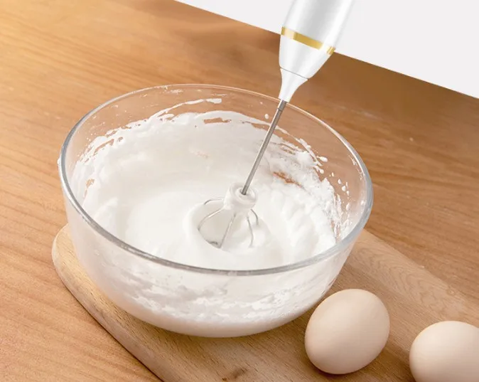 rechargeable automatic electric milk frother handheld foam maker