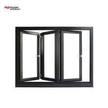 Csa nfrc as2047 padr&atilde;o personalizado preto 3 painel duplo vitrificado janelas e portas dobr&aacute;veis de alum&iacute;nio