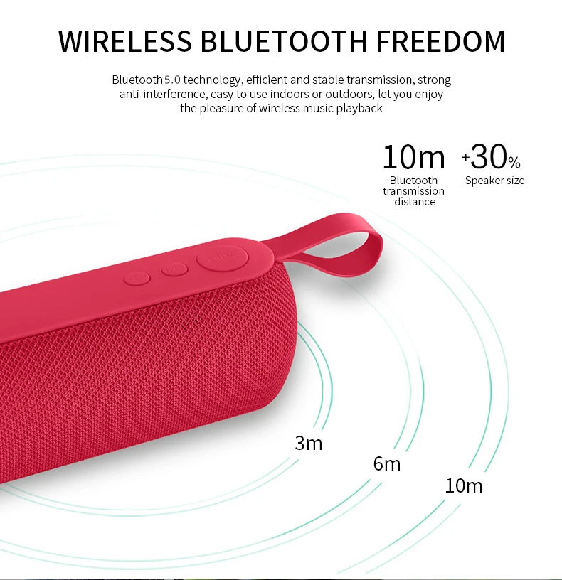 TWS Waterproof Speakers Bluetooth Wireless Home Theatre System Speakers Bluetooth with Radio - ANKUX.COM