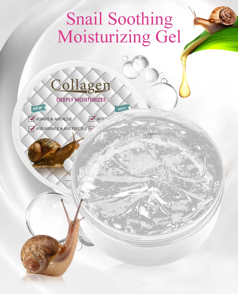 Natural Moisturizing Gel Collagen&snail Body Gel Skin Care Products For
