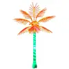 2020 hot sale glitter RGB color led plastic palm coconut tree landscape lamp lighting for park beach decoration