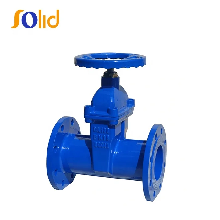 DIN 3352 F5 Pn16 Rubber Coated Ductile Iron Flange End Gate Valve