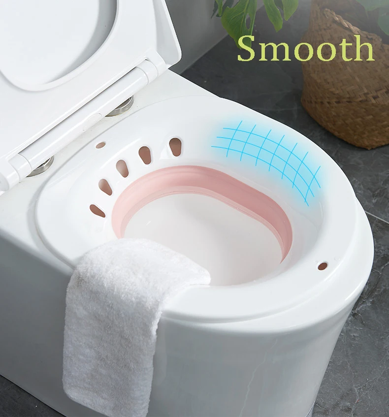 Sitz Bath For Toilet Seat Foldable Postpartum Care Basin Sitz Bath Tub