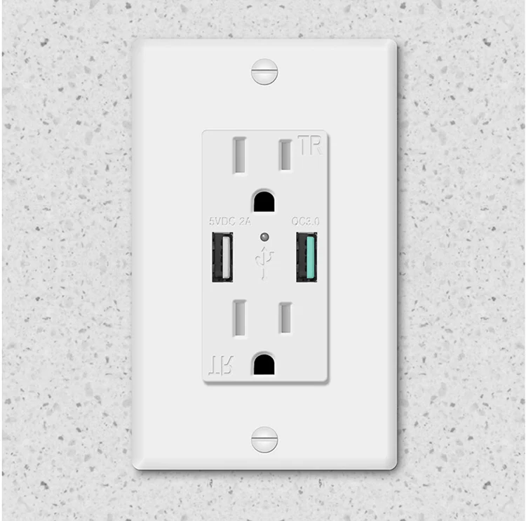 CGA Smart Home Tuya Phone App Remote Smart Life Zigbee Wifi Usb US Inwall Smart Wall Socket - ANKUX.COM