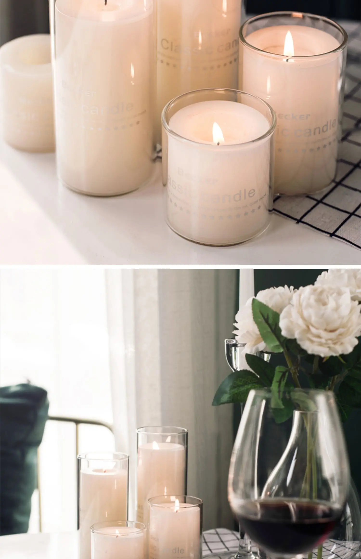 Hot Sale D65*h80mm Heat Resistant High Borosilicate Glass Candle Jar