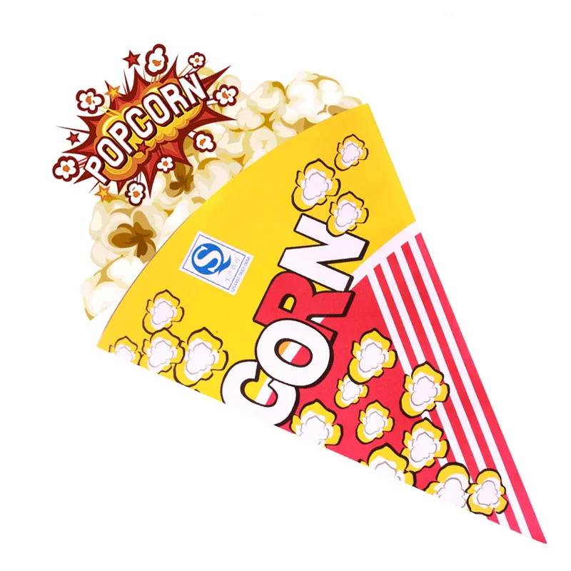 Popcorn Bag Triangle Paper Tube Cone Paper Cup - Buy Popcorn Cone Cup ...