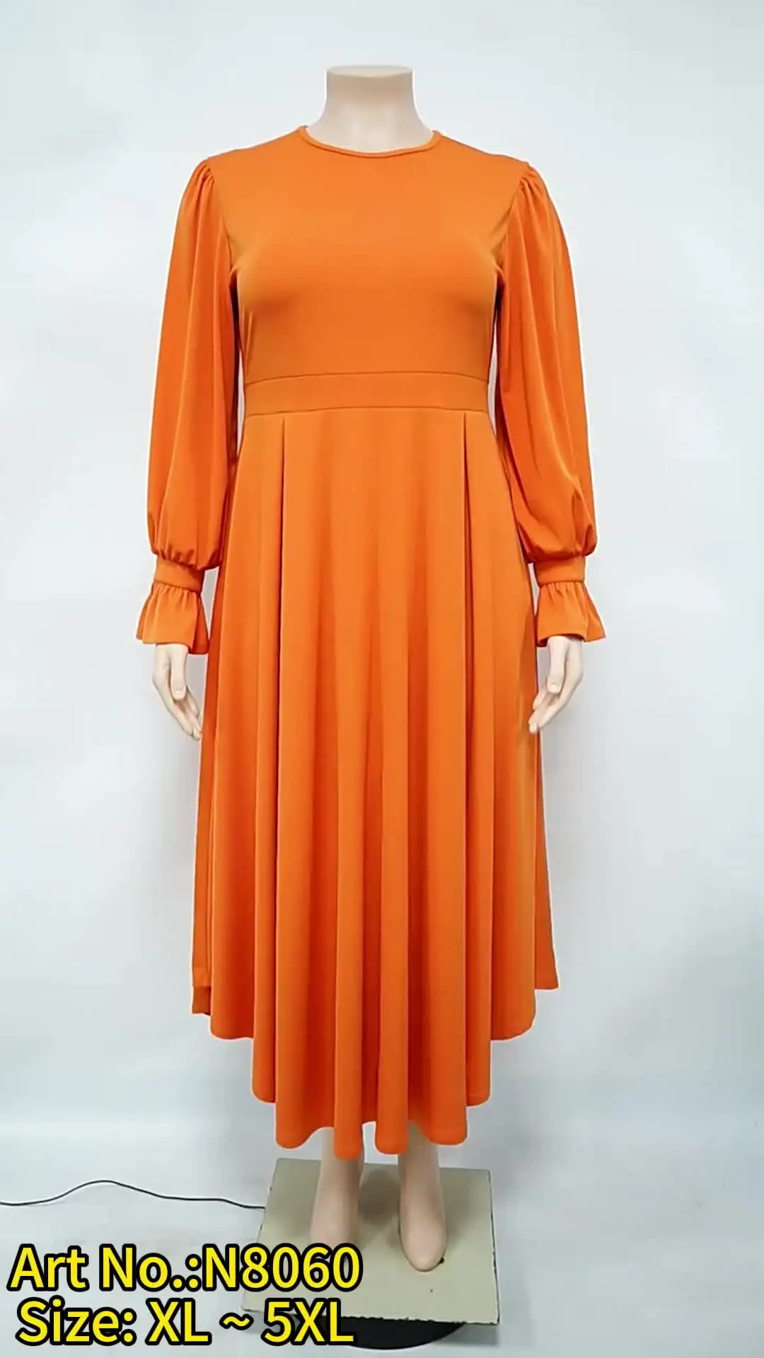 a line plus size winter dress Long Sleeve Formal A-Line Plus Size Dress by LaDivine CD242C