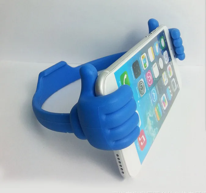 Portable thumbs up finger mobile phone stand