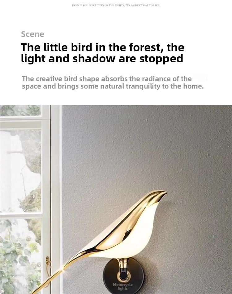 product cuckoo bird shape wall lamps light luxury home decor led wall sconce postmodern design indoor decorative wall lights lighting-0