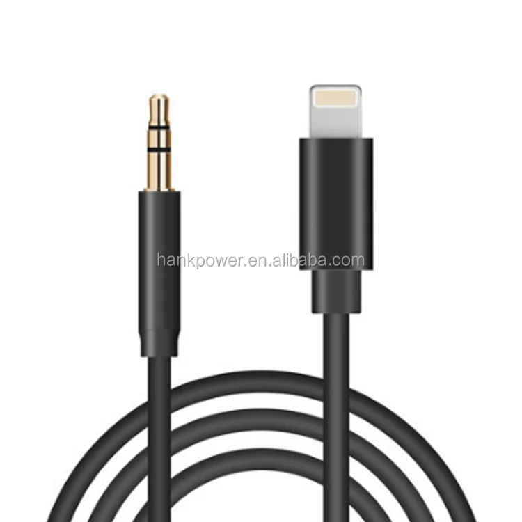 1m For Lightning To Aux Cable Car Converter 3.5mm Jack Male Cable Headphone Aux Line Earphone