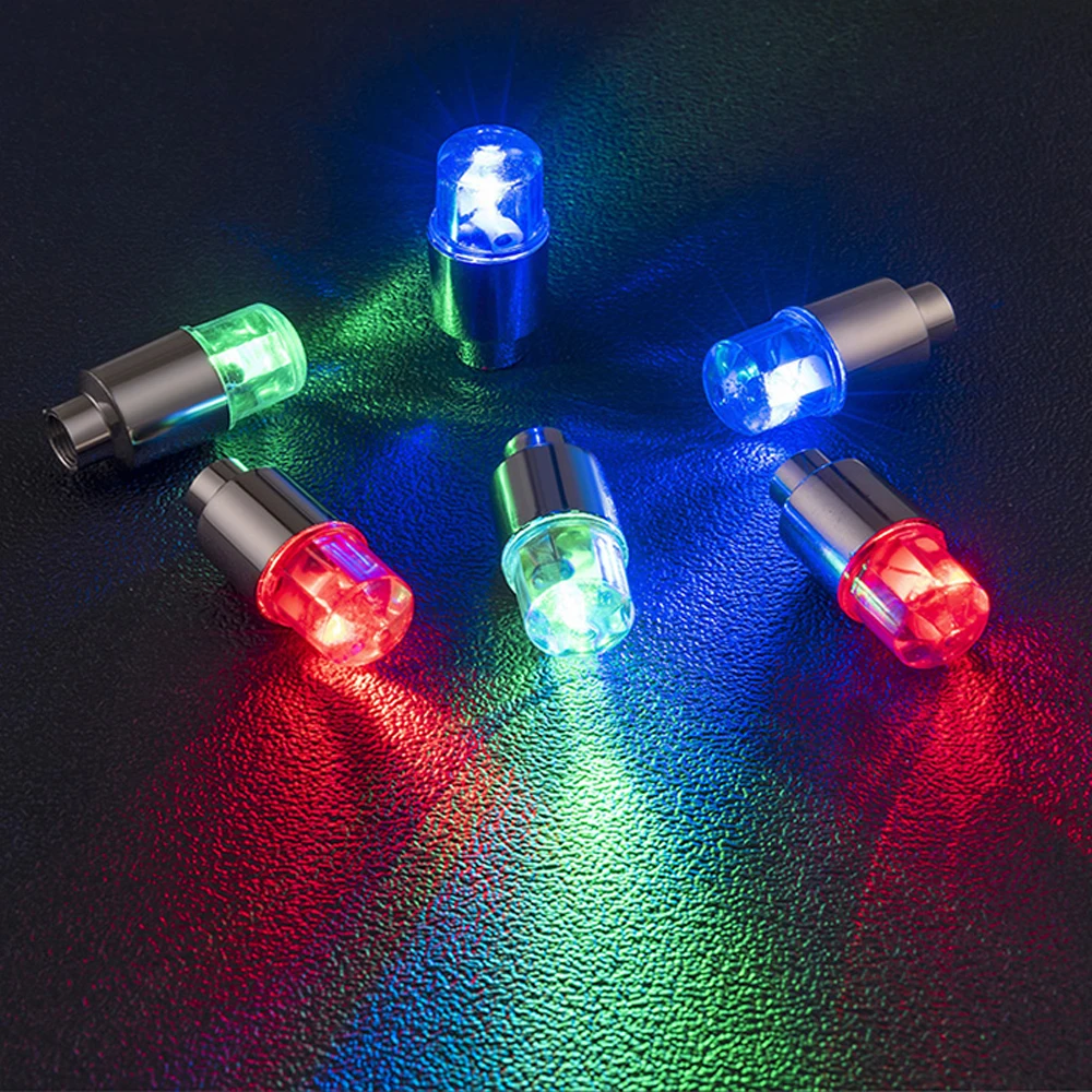 Color Tyre Wheel Valve Cap Light Led Lamp Flash Car Tire Valve Caps Air
