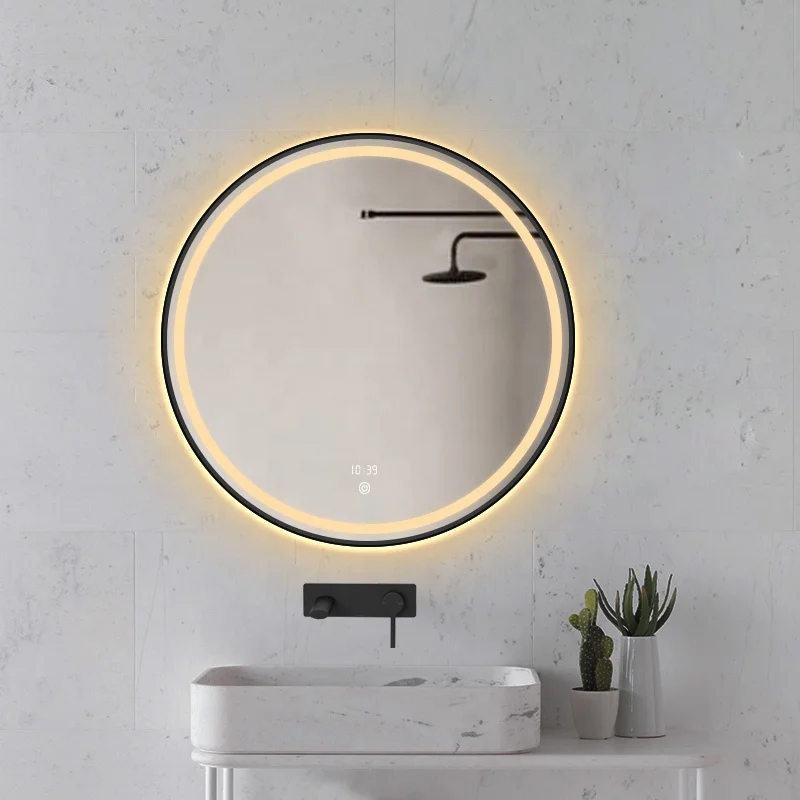 home decor wall mounted makeup bathroom anti mist mirror round bathroom wholesale