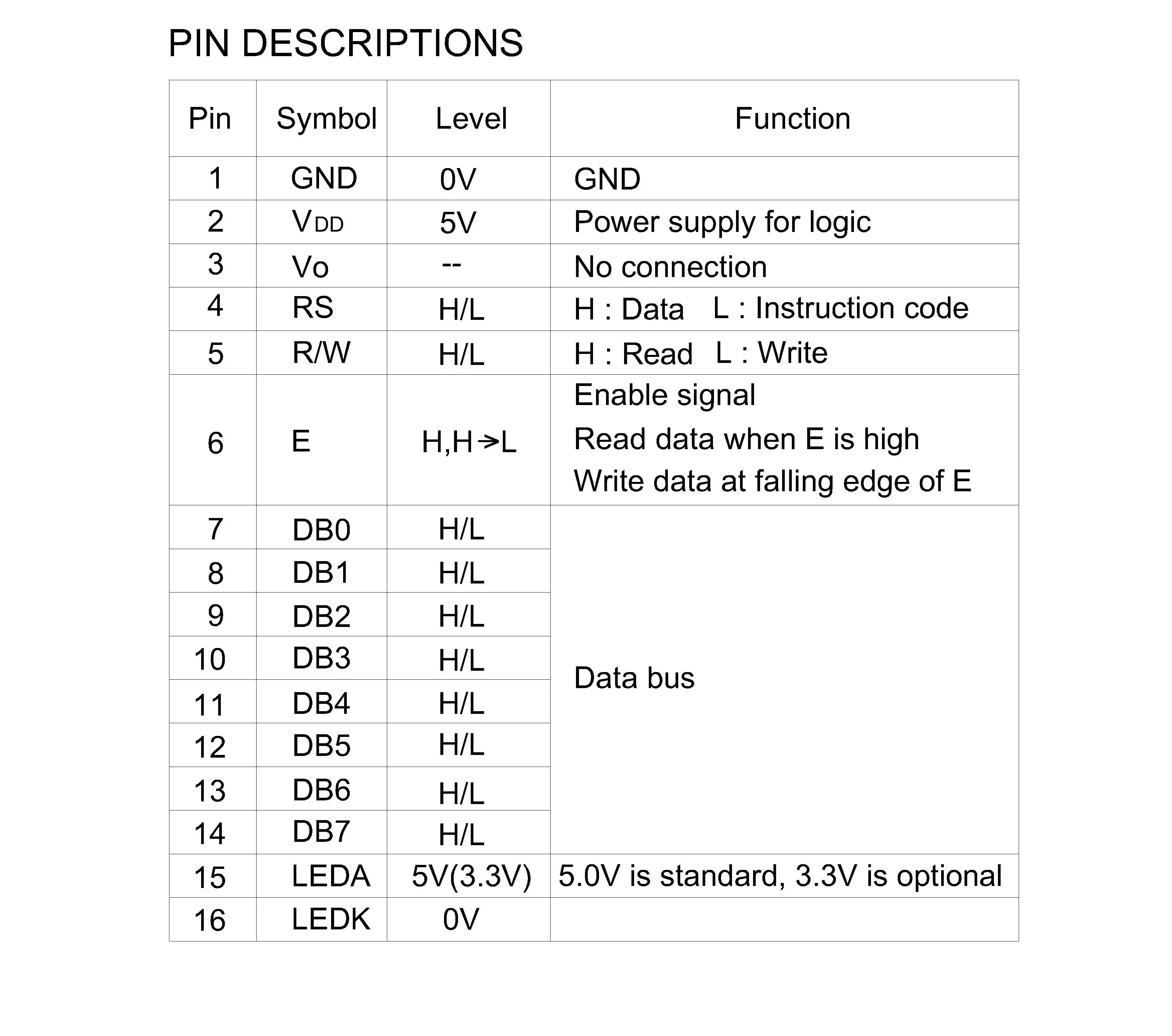 16x4 Character Lcd Display Connector 16 Pins Lcd Power Supply 3.3v Or