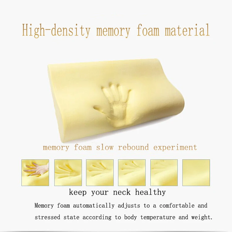 In Stock Wholesale 50*30*10cm Bubble Cervical Neck Contour  pillow With memory foam filling and polyester fabric cover YSDK0074