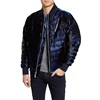 wholesale custom oem men's high quality blade collar gloss down bomber jackets