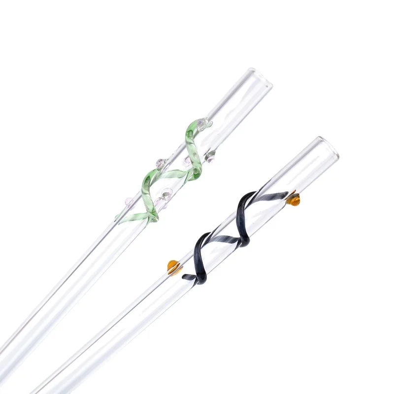 2024 Fast Shipping Eco Friendly Glass Straws In Set With Gift Paper Box