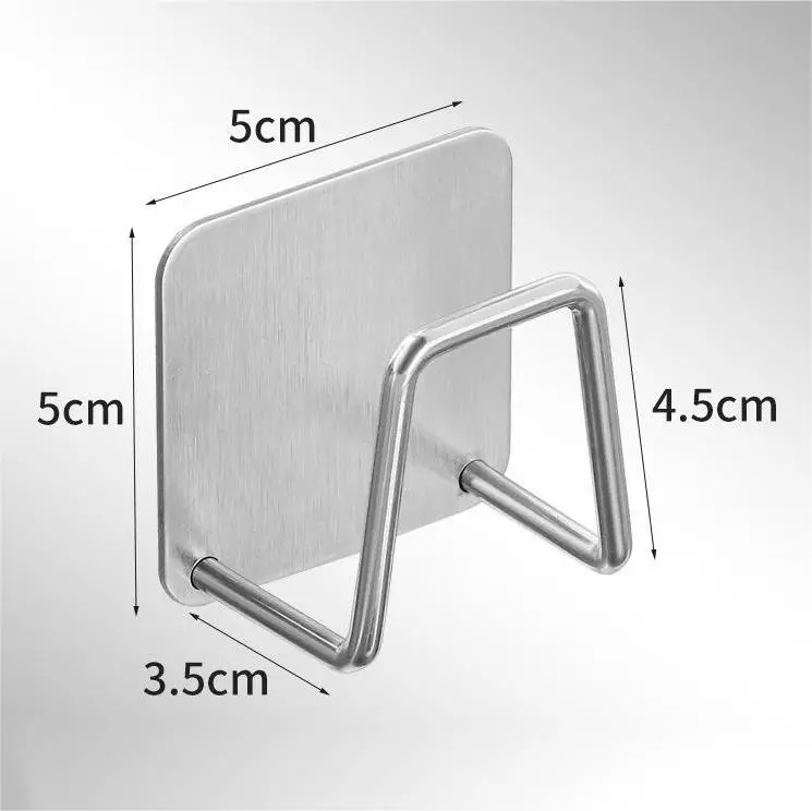 Wall Mounted Hook Kitchen Storage Holder Drainage Stainless Steel