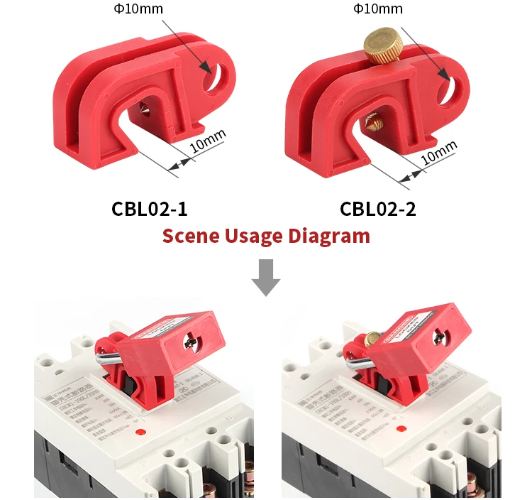Lockey Insulated Nylon Electrical Mcb Lock out Circuit Breaker Lockout Tagout Devices