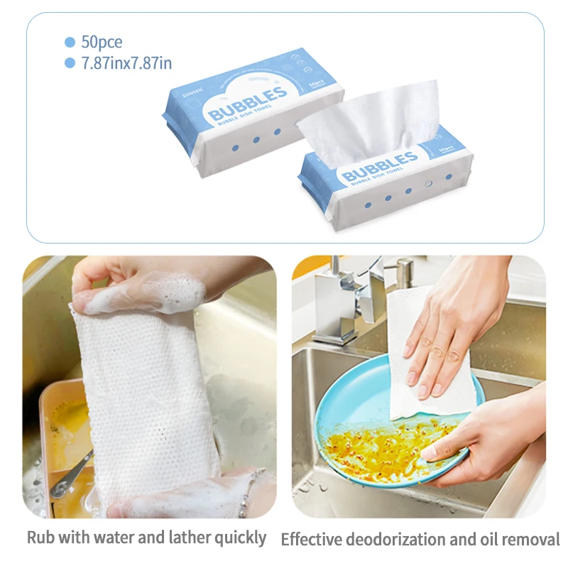 Nonwoven Portable Detergent Kitchen Towel Washable Oilfree Disposable
