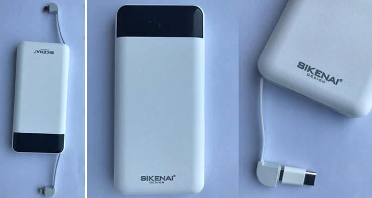Universal Power Bank 10000mAh Built-in Cable For Micro USB Lighting Type C Power Bank Charger 10000mah Powerbank For Phones - ANKUX.COM