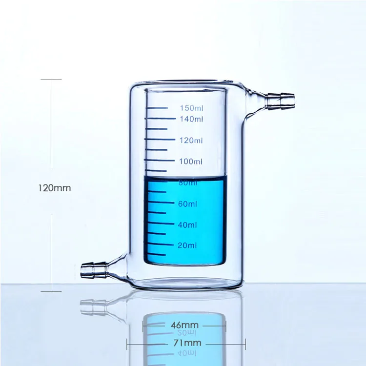 Borosilicate 3.3 Glass Double Wall Glass Jacketed Beaker Buy Glass