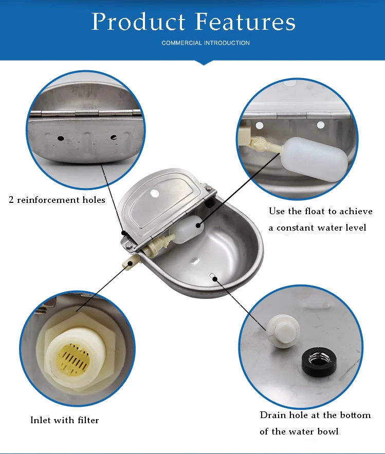 Stainless Steel Cattle Water Bowl Reliable And Good Cattle Horse Drinking Water Bowl Automatic