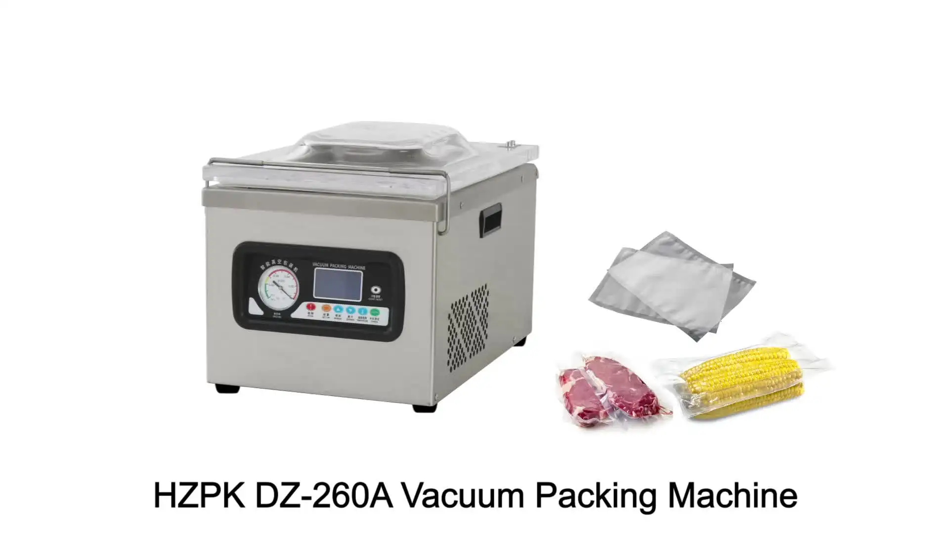 Dz 260 Flat Bag Vacuum Packing Machine Table Top Manual Food Mini