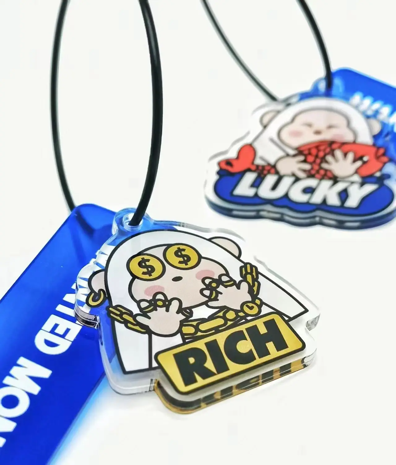 Creative DIY Customizable Acrylic QR Code Keychain Plastic Logo ...
