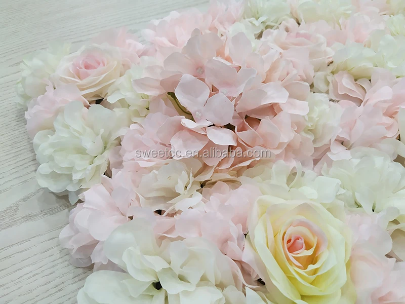 Wholesale Wedding Flower Wall Backdrop Artificial Flower Wall Panel Pink Rose Roll Up Flower