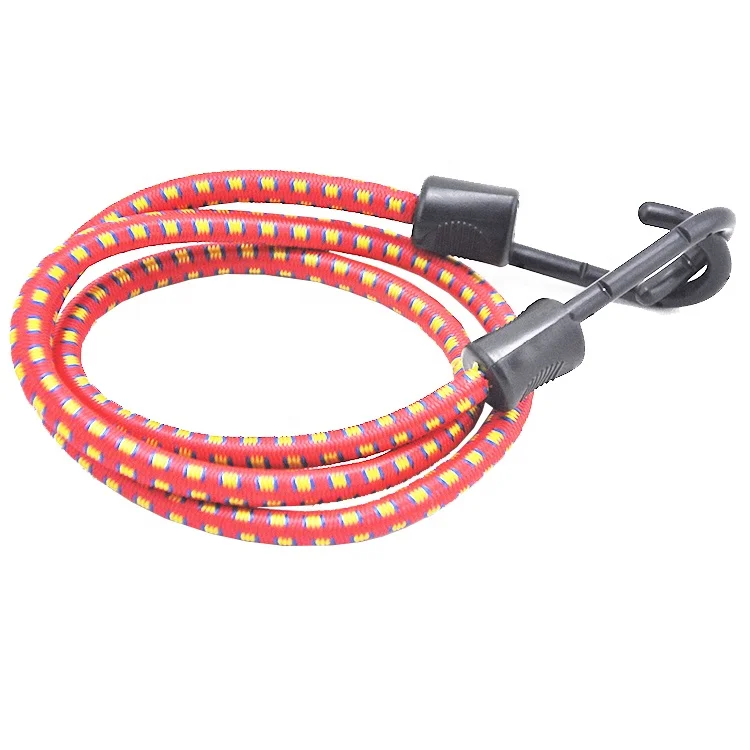 8 Mm Diameter Latex Bungee Cords Jumping Rope Extreme Sports Bungee Cord With Plastic Hooks