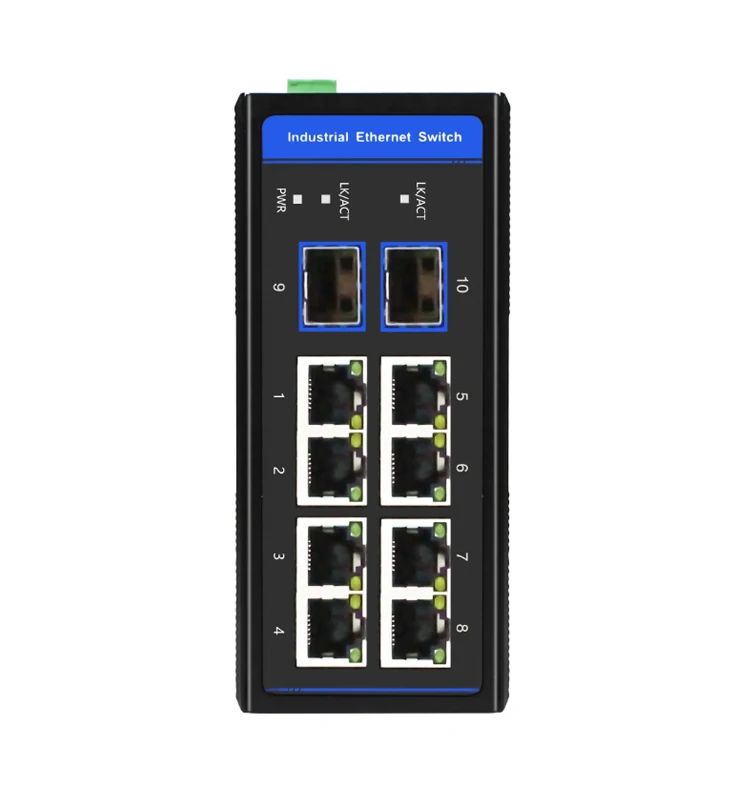 INDUSTRIAL SWITCH 8 x 10/100Base-T +2 x 1000Base-Fx