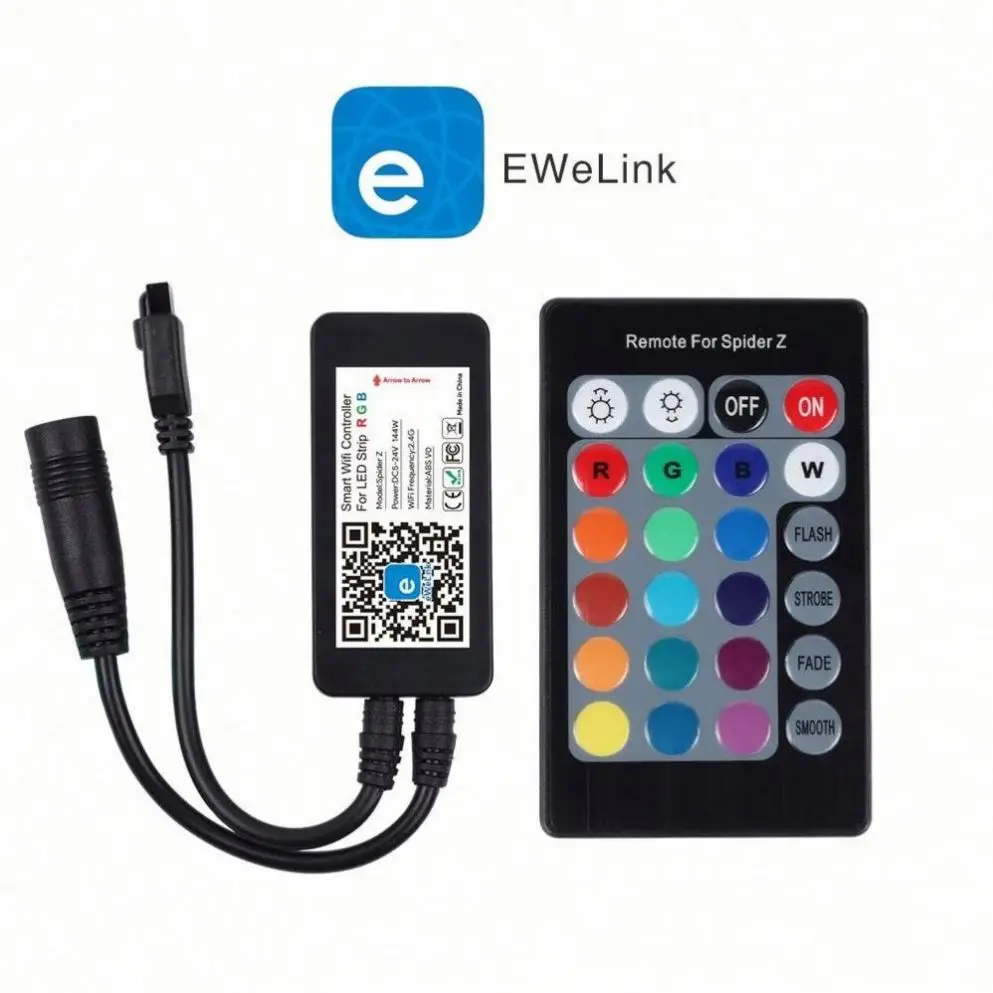 ewelink App Remote Control Smart LED Light Strip Controller IR SMD5050 2835 12V Rgb 5M Wifi Smart LED Strip