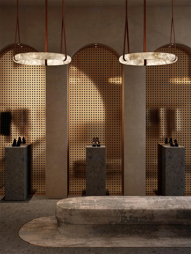 product high end luxury spanish marble gold adjustable height dimmable ac led chandelier for dining living rooms hotels 3 year warranty-2