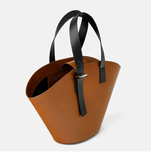 Factory Brand Custom Large Capacity Genuine Leather Tote Bag Handbag Shoulder Bag For Ladies