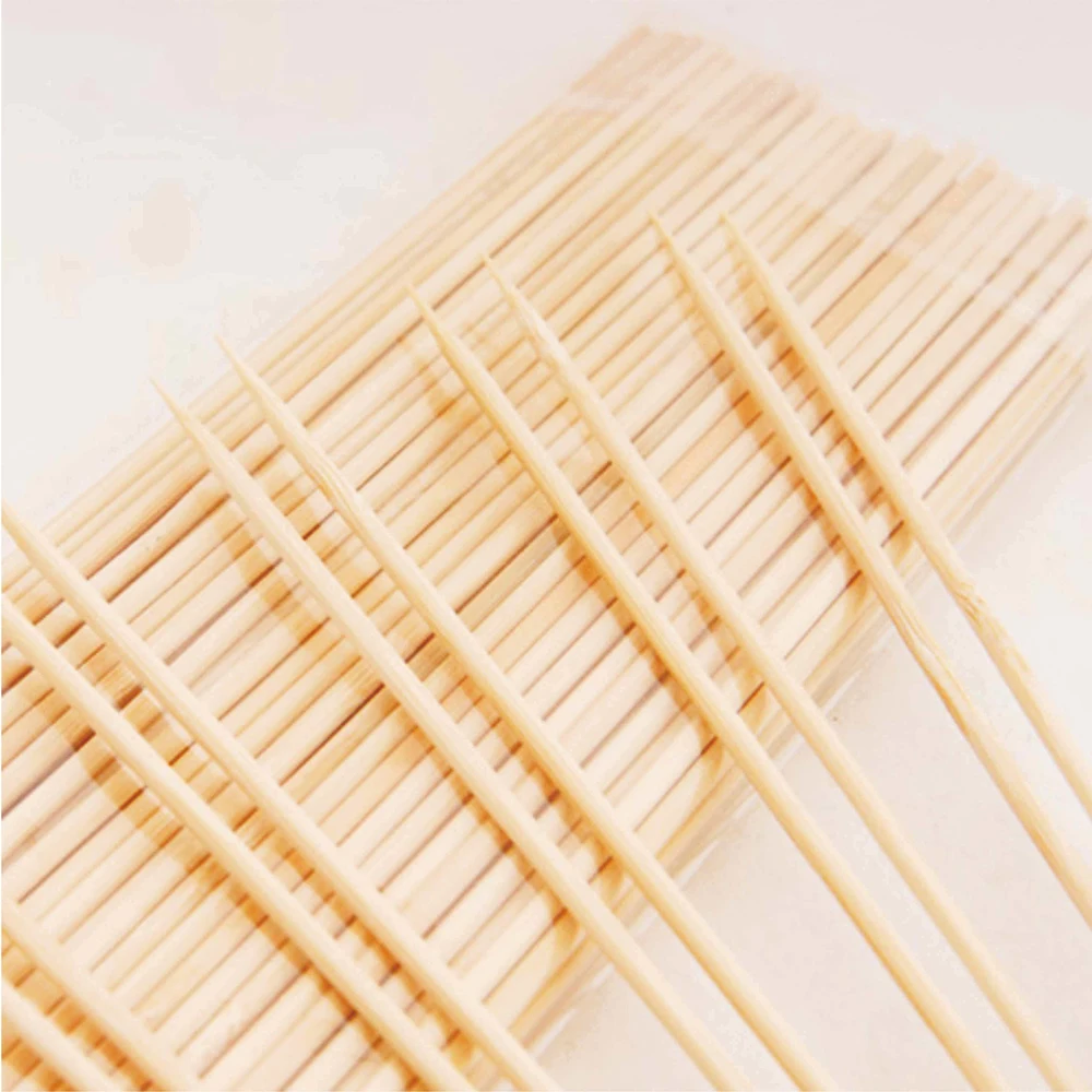 散装烧烤高档圆形 kabab 竹木串棒烤肉店