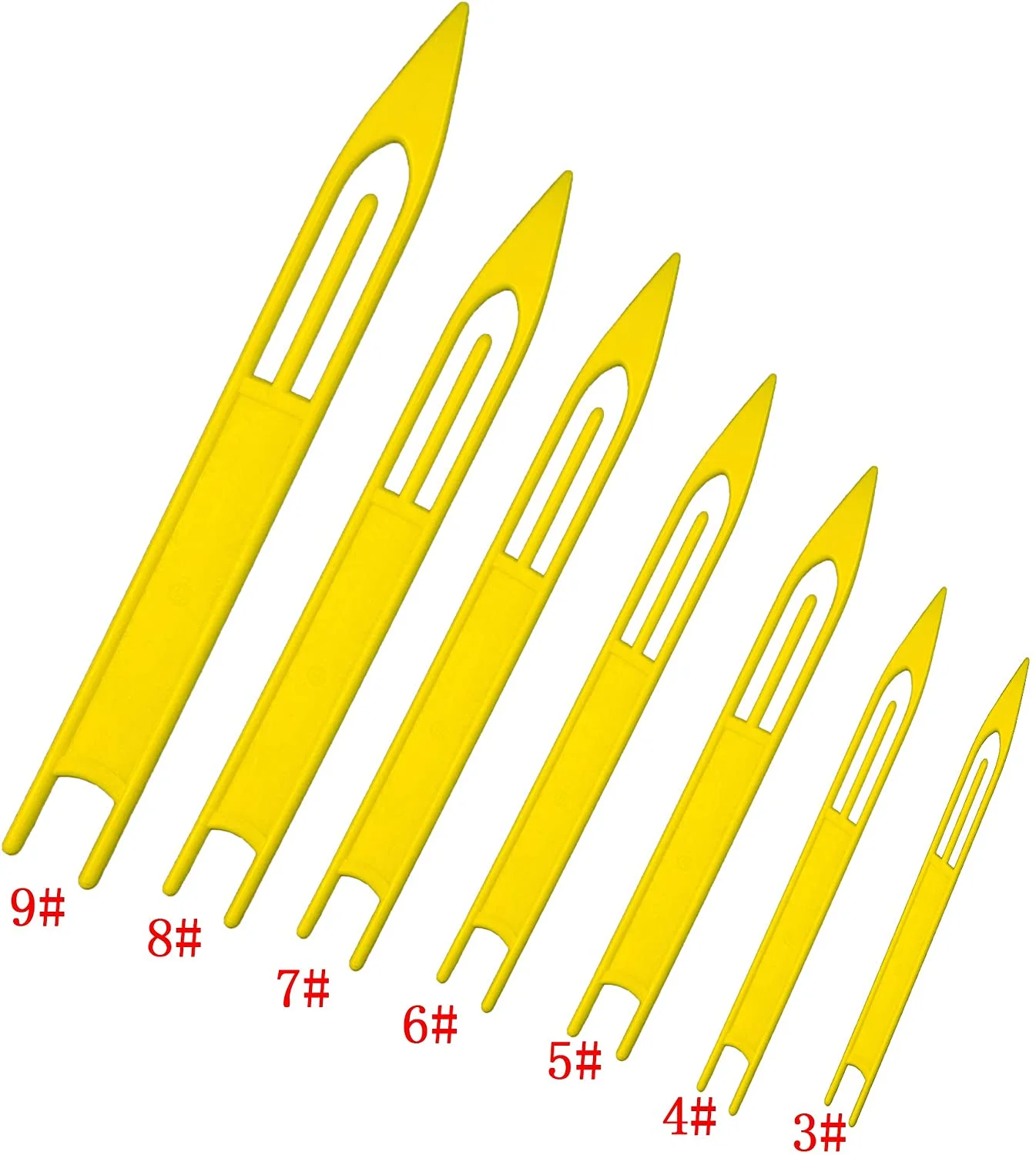 9Pcs Plastic Fishing Line Repair Netting Needle Shuttles Size:1# 2# 3# 4#  5# 6# 7# 8# 8# : : Sports & Outdoors
