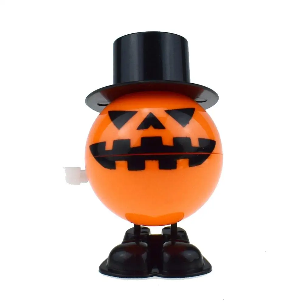 LGW165 Wholesale Pumpkin Hat Jumping Toys Halloween Plastic Wind Up Toys Promotion Gifts
