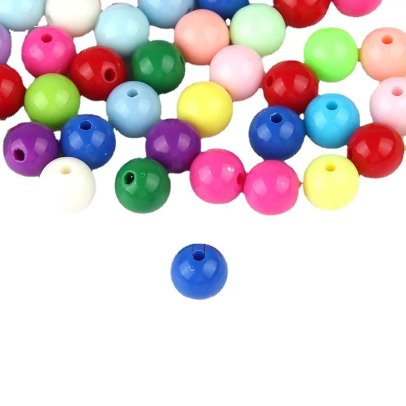 Jc Beads Wholesale Acrylic Candy Fruit Colour Straight Hole Round Beads Diy Bracelet Beading