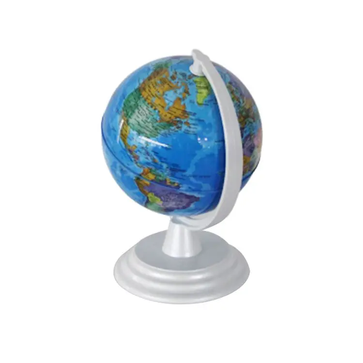 Customized Map Portable Mini Blue World Plastic Globe For Kids Learn