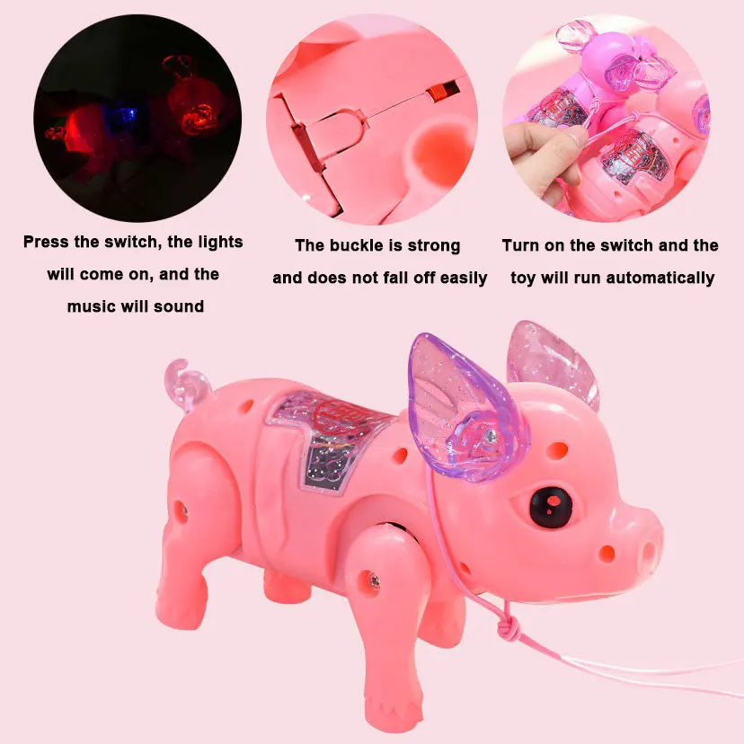 Hot Selling Lightup Toys Glowing Toy Pig Without Batteries Light Pig