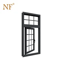 NF алюминий Французский стиль гриль оптовая продажа распашное окно