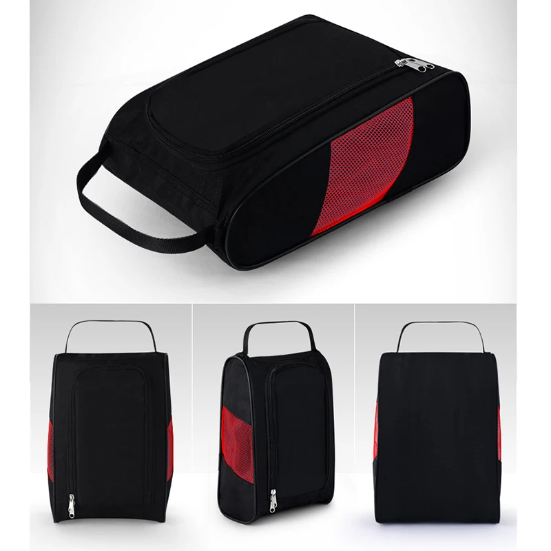Durable High Quality Customized Logo Golf Shoe Bags With Zipper Close