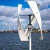 Manufacturer CE 400w 12v 24v Noiseless Silent Home Sprial Vertical Wind Turbine Generator for Electrical