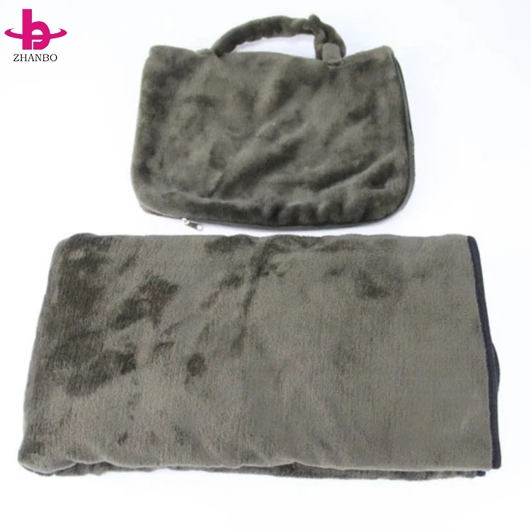 Pillow Blanket,Travel Pillow Sets/cases Foldable Polar Fleece Car Airplane Travel Moving 2 In 1