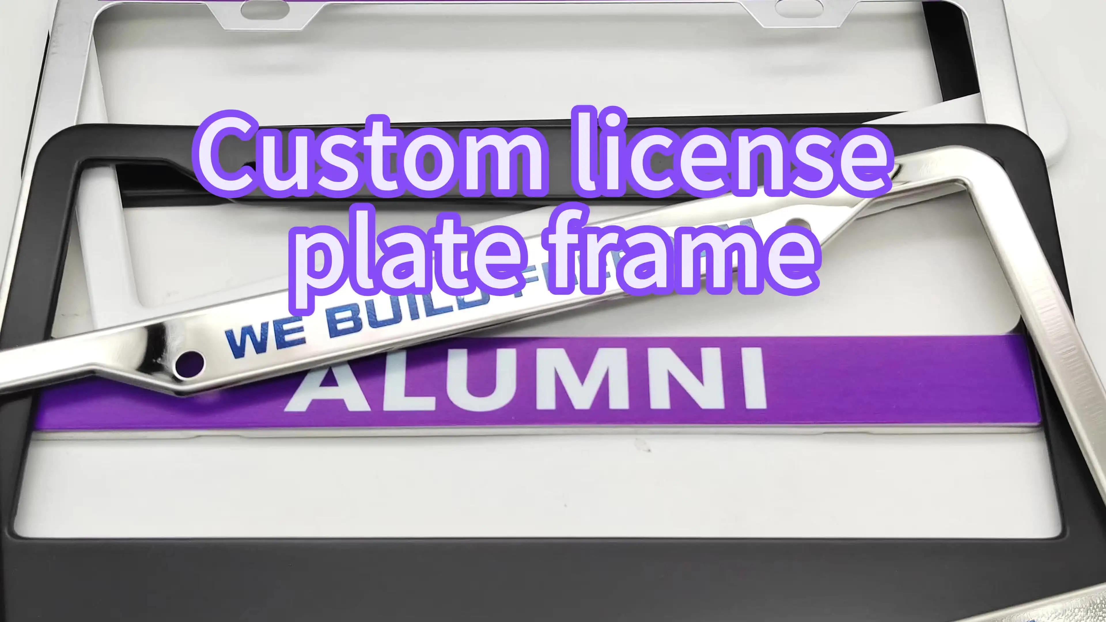 Baby On Board Chrome License Plate Frame - Colorful Insert Car Accessory