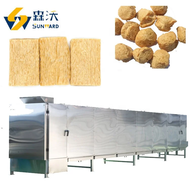 China Textured Vegetable Protein Soya Meat Machine Soya Chunks Making Machines Textured Soya 6387