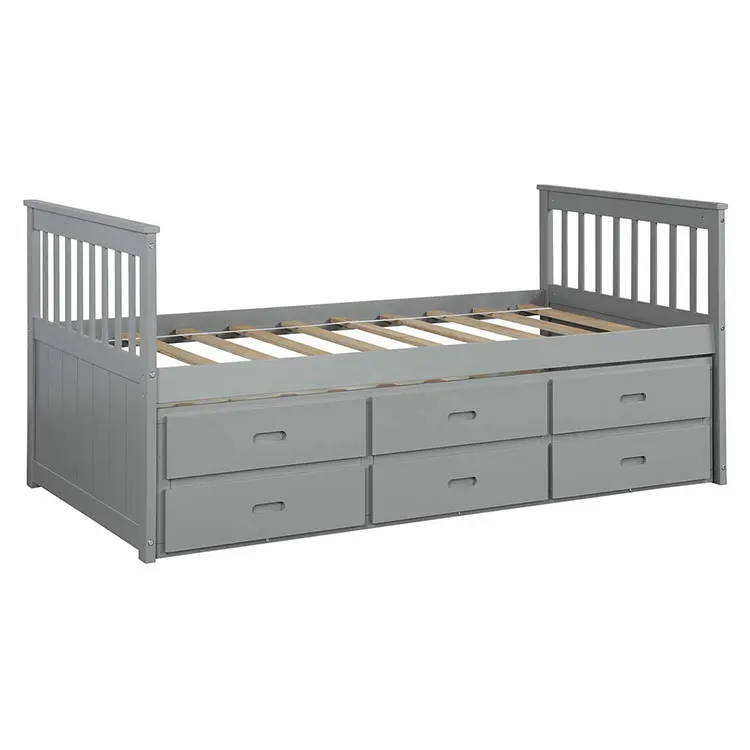 Kids Bedroom Trundle Twin Bunk Bed With Staircase - Buy Modern Triple ...