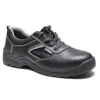 New brand Waterproof black leather Industrial Safety Shoes Steel Toe Cap